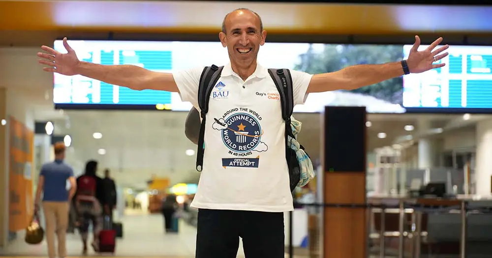Traveller circumnavigates globe under 47 hours via BNE in world record bid