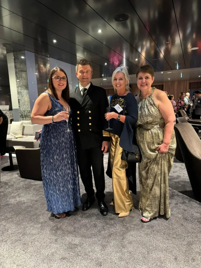 VIP viewing: itravel agency treats clients to special Scenic Eclipse II event 1 From left: Emily Kadinski, Captain Erwan Le Rouzic, Belinda Bodman and Sue Todorovski
itravel