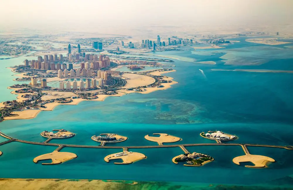 Celestyal cancels 2024-25 Qatar & Mediterranean cruises due to Middle East conflict 2 Aerial view over Doha, image Ivan Kurmyshov