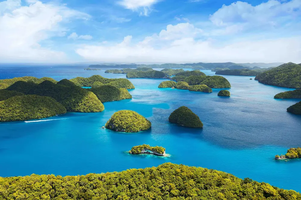 Beautiful view of Palau islands Flights from Brisbane Airport