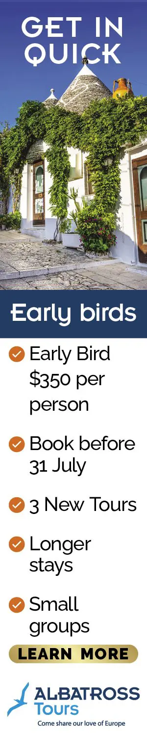 Albatross tours left vertical banner