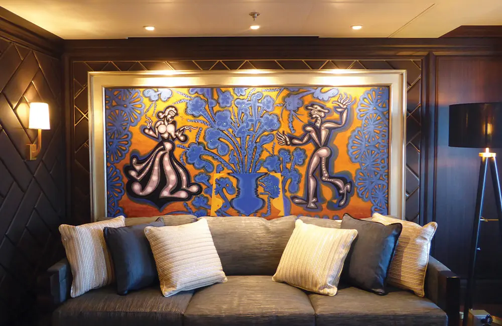 Floating galleries: the impressive art collections on luxury cruise ships