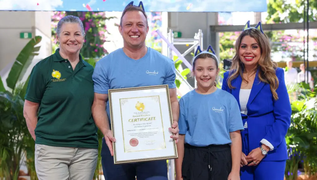 Keepy Uppy with Queensland! TEQ launches biggest campaign in 10 years with Bluey 4 TEQ Brisbane KeepyUppyWorldRecord Credit Tourism and Events Queensland13