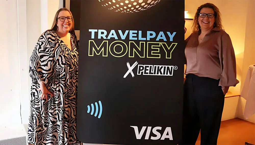 Two women at TravelPay Money launch.