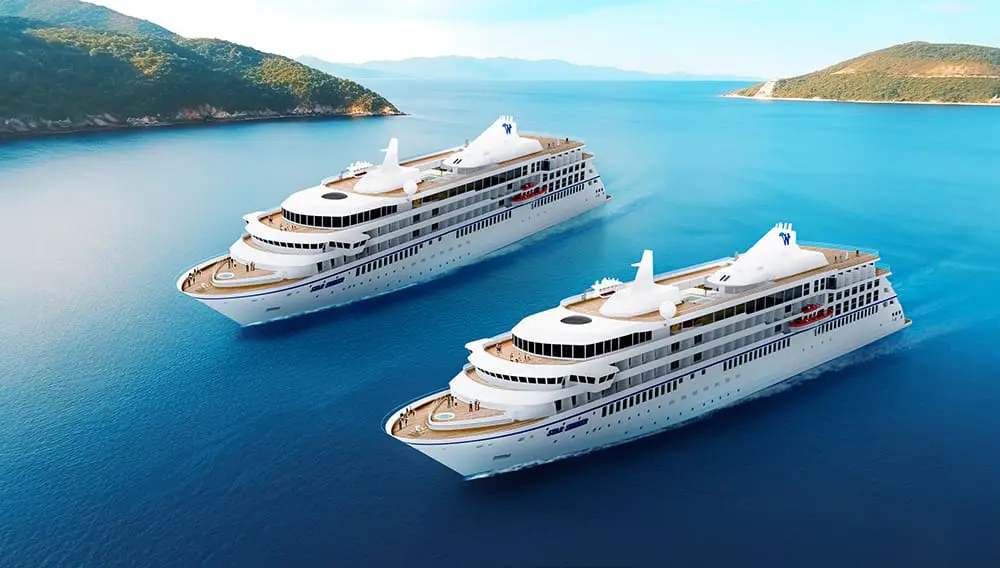 Windstar Cruises reveals new ship & return of popular routes in 2026 2 Render of Windstar Cruises' Star Seeker and Star Explorer ships.