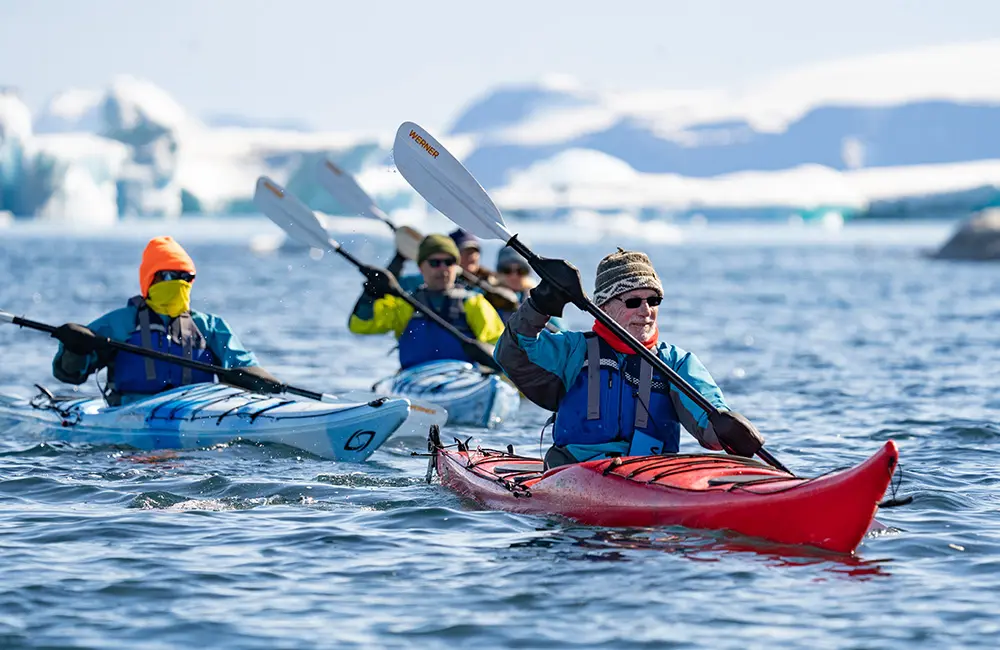 Polar partners: Chimu Adventures teams up with Polar Latitudes, eyeing growth 3 Chimu Adventures expedition kayakers in Antarctica