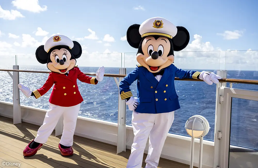 Disney Destinations International’s Andrea Robinson: Why Disney Cruise Line is not just for kids 12 Disney characters Minnie Mouse and Mickey Mouse on Disney Cruise Line ship. Image: ©Disney