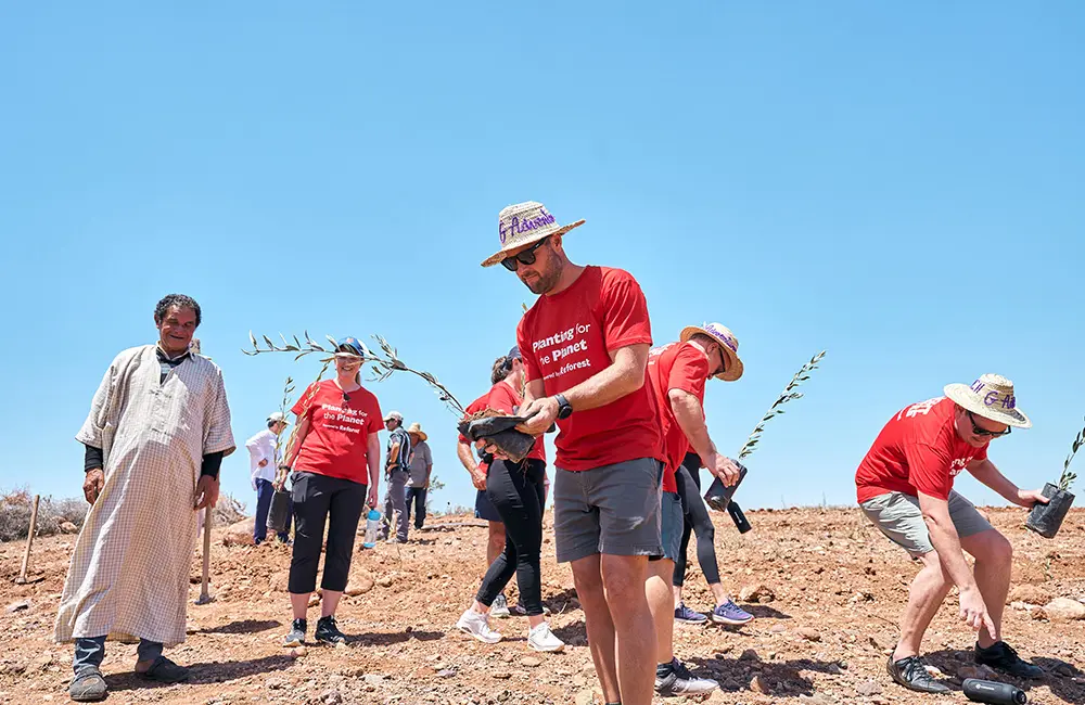800K trees! Flight Centre & Reforest dig deep in Morocco for Planting for the Planet program