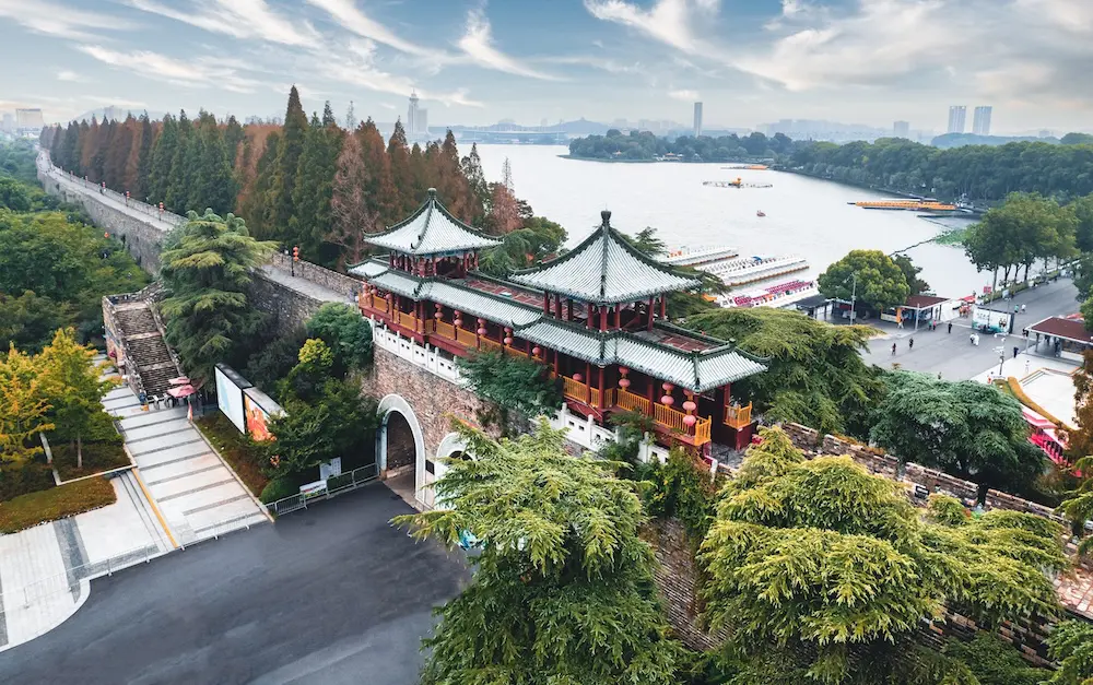 The Xuanwu Gate on the ancient city wall of Nanjing, China.
(China Eastern story - free to use)