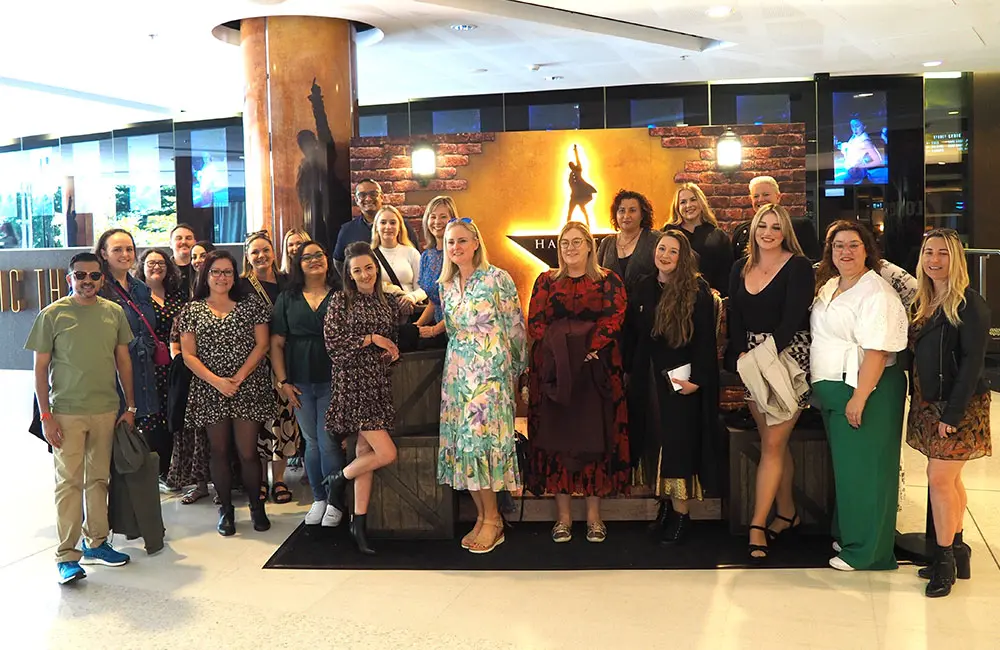 20 advisors rise up and celebrate win at Brand USA VIP Hamilton Sydney event