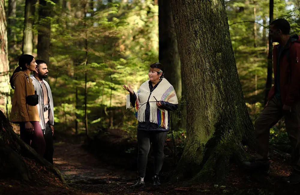 Fall for Canada in autumn: Open yourself up to culture, nature, culinary & more 7 Guided Talaysay Indigenous Walking Tours in Stanley Park, Vancouver, Canada.