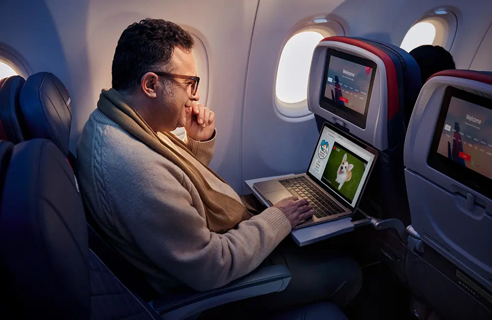 Flying high: Delta is the first airline to offer fast, free inflight Wi-Fi globally