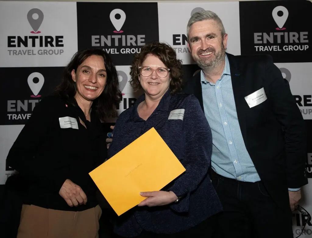 "We’re not the new kids on the block": Entire Travel Group launches Rail Journeys at glitzy gala 5 Entire Rail Journeys Launch_6_Switzerland Tourism winner_Katrina Roberts_Richmond Travel Centre