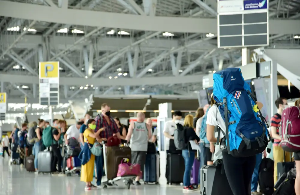Double-digit growth for international air travel 