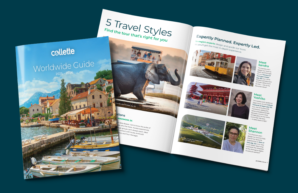 Embark on unforgettable journeys: Explore Collette's 2025/26 brochure!