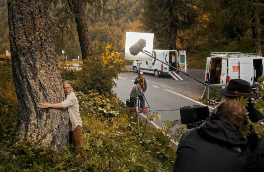 Danish actor Mads Mikkelsen during filming