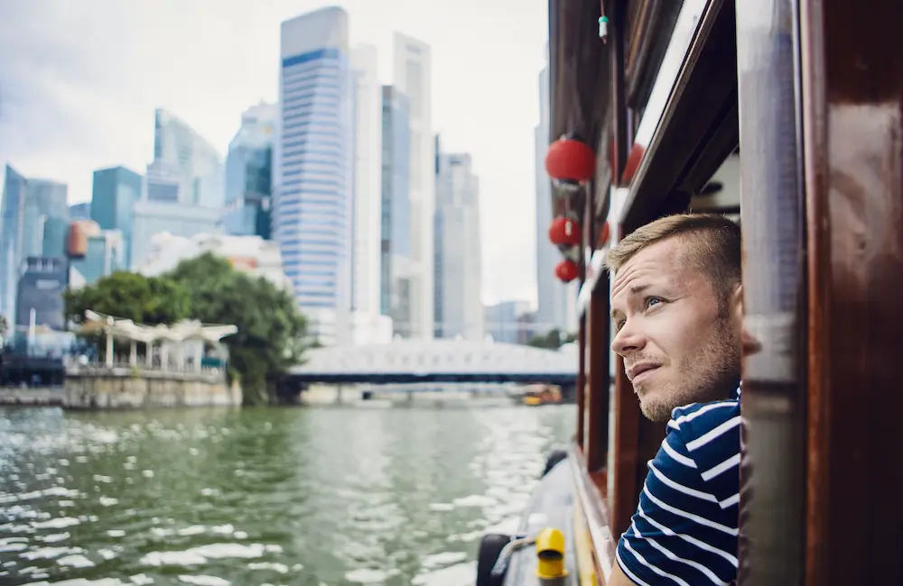 Singapore boat ride.