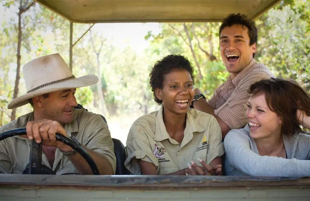 Group of people in jeep on Arnhem Land Safari Four Night Arnhem Land Immersion