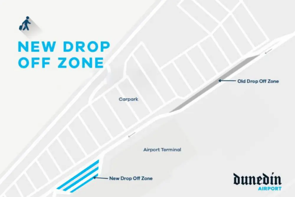 Three minutes and counting: Dunedin Airport’s new goodbye time limit explained 1 Dunedin Airport's new drop off zone. Image: Dunedin Airport