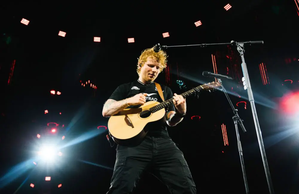Ed Sheeran to become the first international artist to hold a concert in the Kingdom of Bhutan 4 Ed Sheeran performing recently in New Zealand