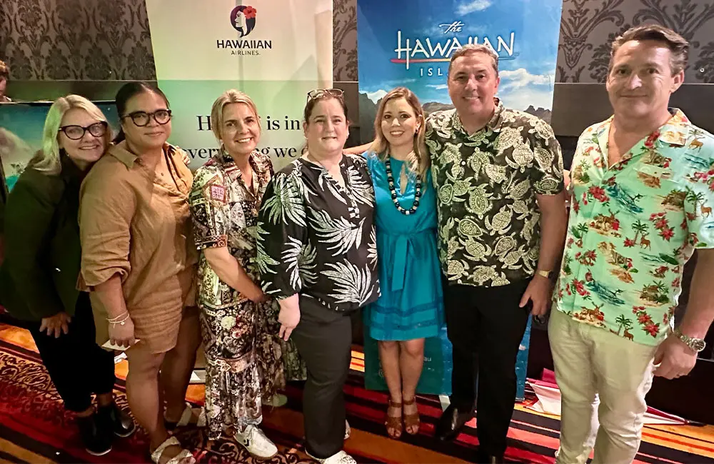 Riding the wave: Hawai’i says Mahalo at a special Moana 2 screening event for trade partners 1 Moana 2 screening with key executives Hawaii Tourism Oceania, Hawaiian Airlines and Disney Destinations.