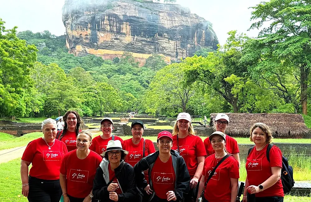 What happens on a famil: Bunnik Tours hosts Helloworld agents in Sri Lanka 5 The group in Sigiriya | Image: Bunnik Tours