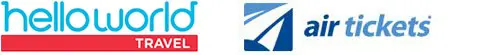 Air Tickets new Wholesale Fares Guide: A game changer from two NTIA 2024 Awards’ winners! 3 helloworld travel air tickets logos