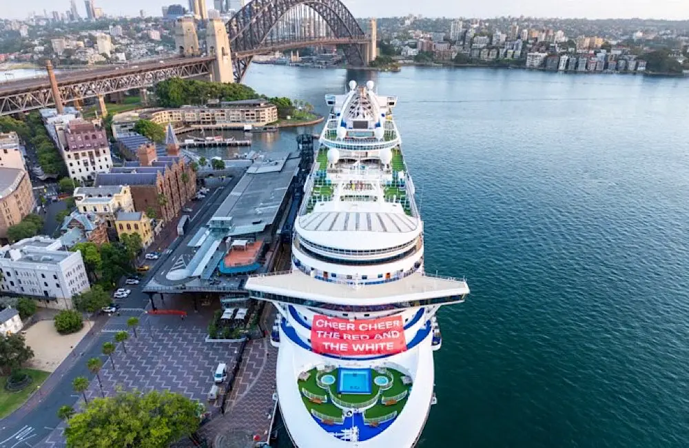Swans at sea: Princess Cruises’ first-ever AFL member voyage docks in Hobart