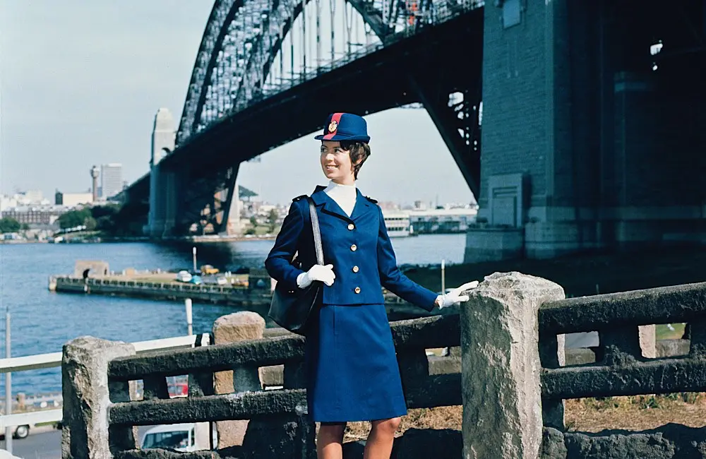 From runway to runway: Qantas uniform gets a makeover – but who’s designing it? 4 Taking off in style: The 1960s Qantas uniform exuded sophistication with its deep blue, structured design. Will the next designer bring back this polished, vintage look?
