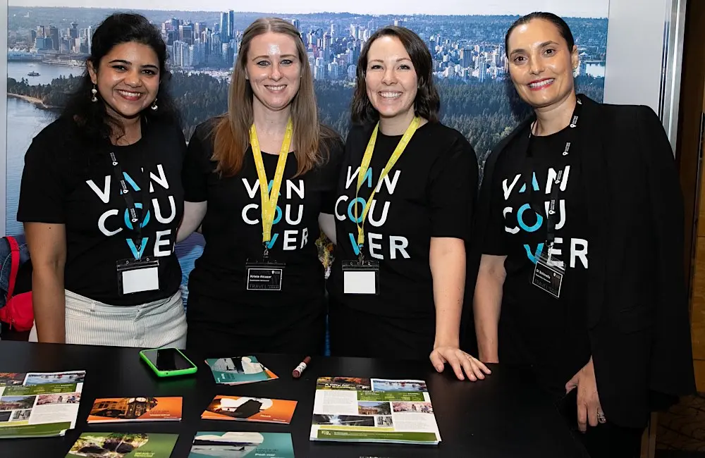 Entire Travel Group: Why agents need more choice, not less 2 Entire Travel Group - Team Vancouver (L-R) Geetha Harikrishnan (Pan Pacific Vancouver) with Destination Vancouver's Krista Alcazar, Megan Nelson and Di Schinella