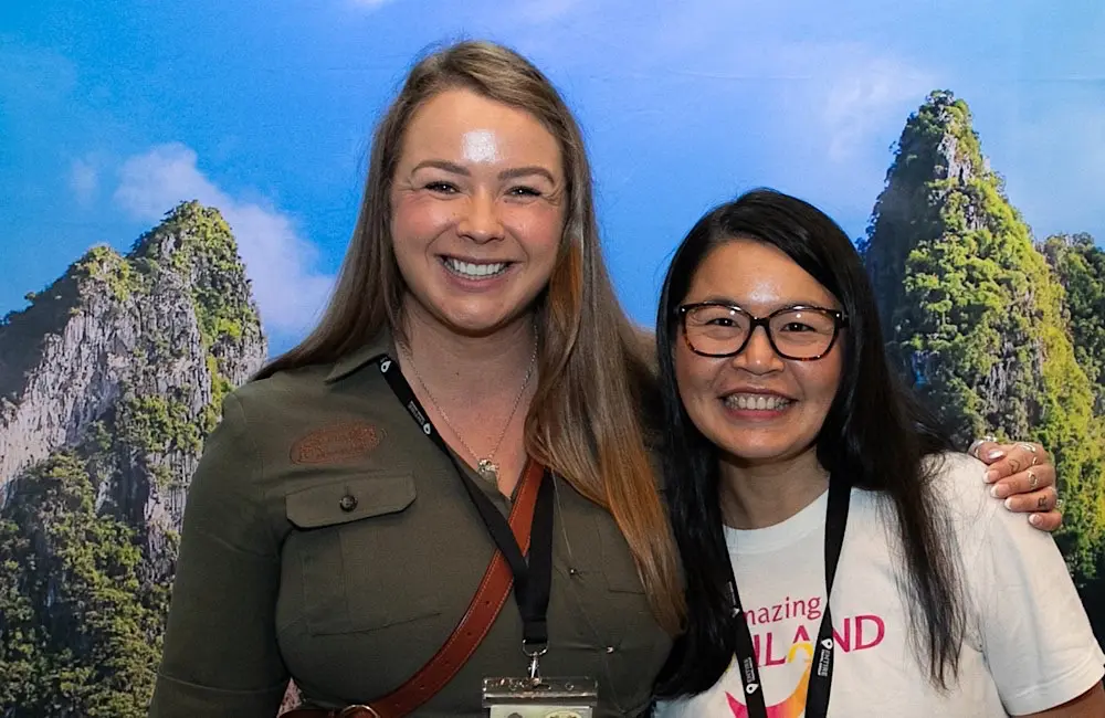 Entire Travel Group: Why agents need more choice, not less 7 Entire Travel Group - (L-R) Morgan Taylor (Elephant Hills) and Sherly Handjojo (Tourism Thailand)