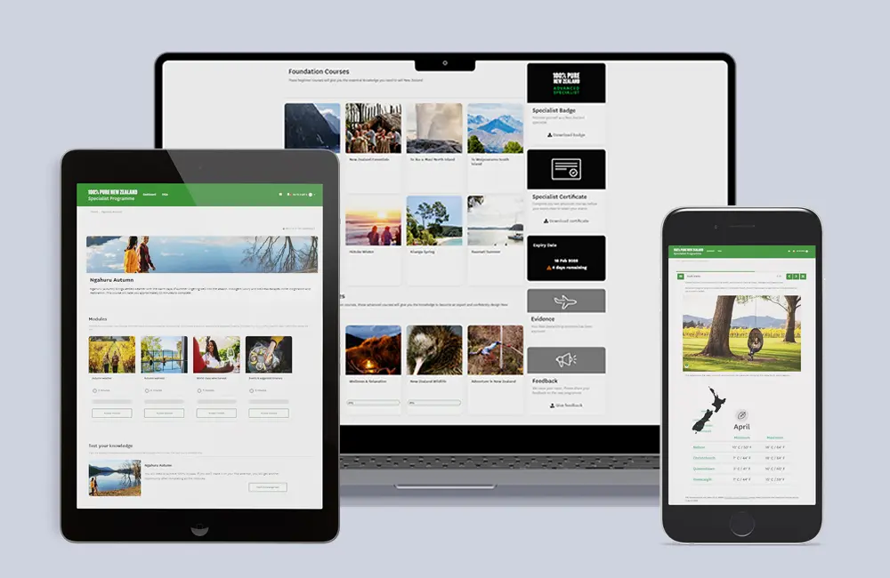 Fresh new content now available on Tourism New Zealand’s revamped 100% Pure New Zealand Specialist Programme