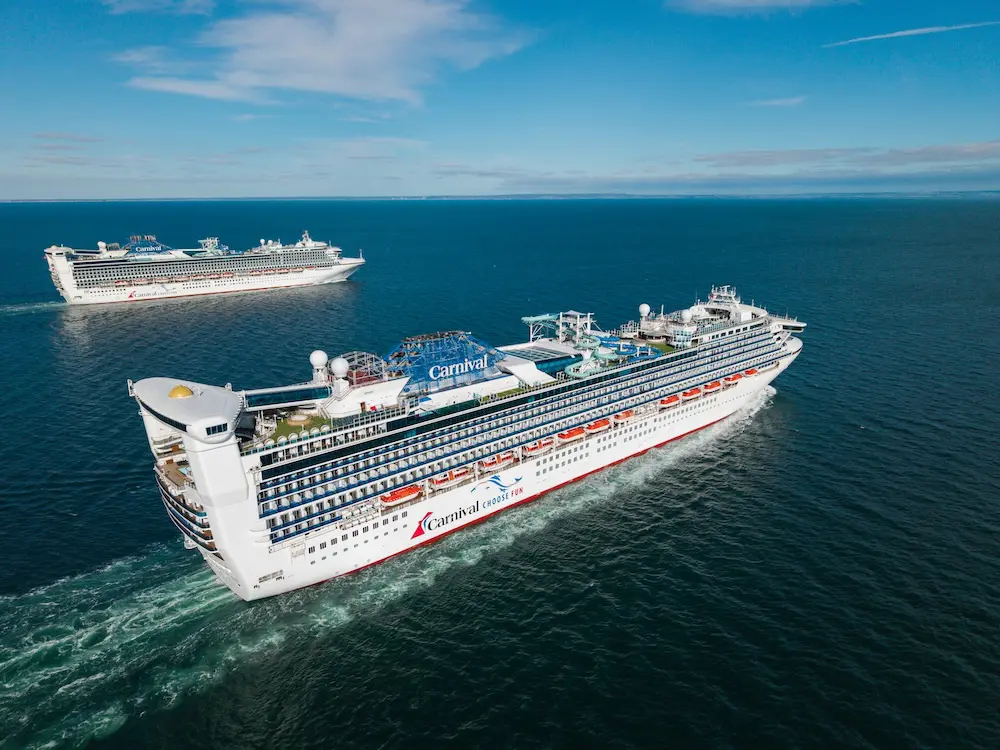 P&O Australia officially ends as Carnival Adventure & Carnival Encounter launch 2 Carnival Adventure and Carnival Encounter sailing side by side.