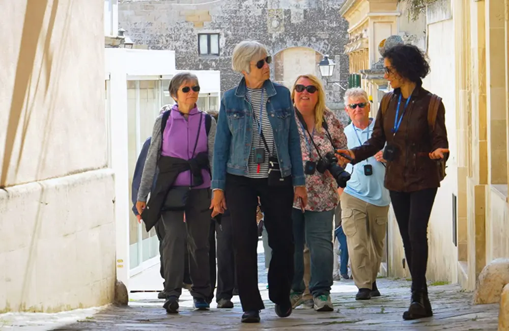 Tour guide with Collette Explorations small-group in Amalfi, Italy.