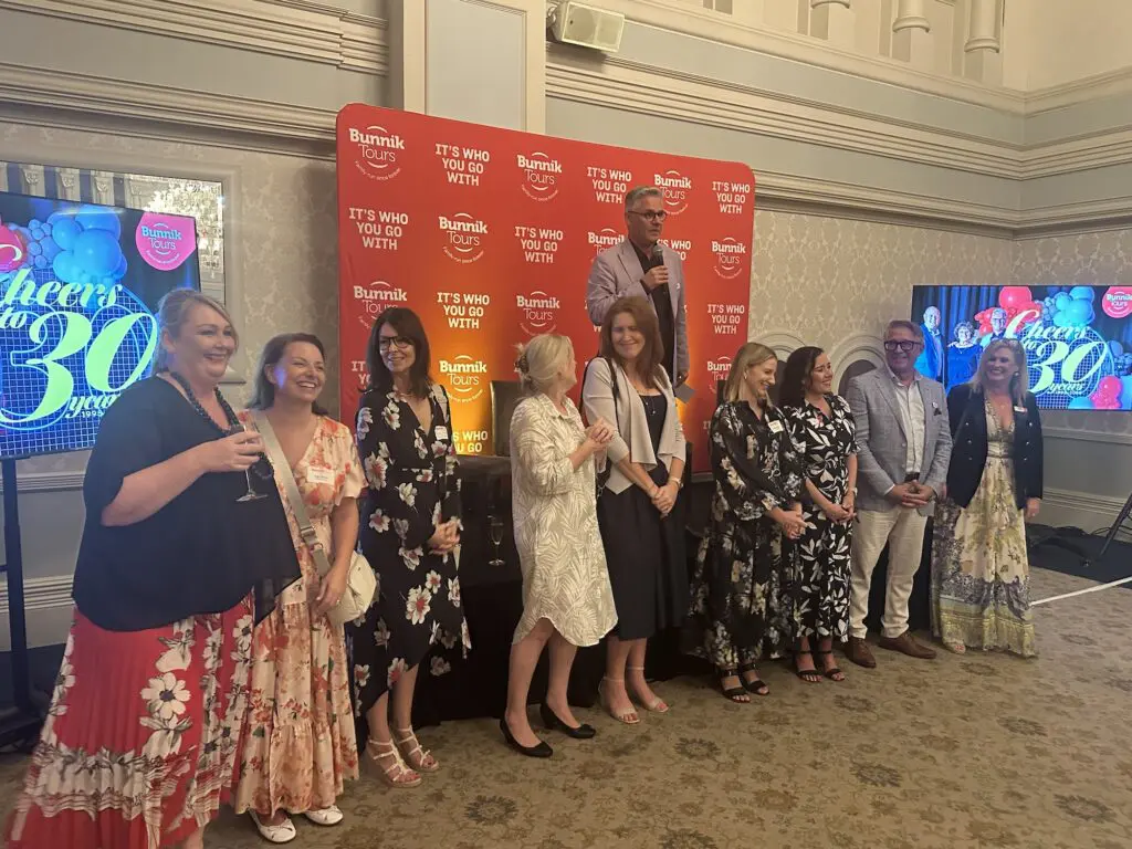 Three decades on: Bunnik hits 30 years, but its story is a longer one (with many returns to come) 4 The Bunnik Tours team in Sydney.