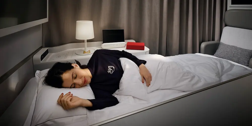 Air France unveils its new swish first-class, featuring a unique, fully modular design 6 La Première cabin. ©Air France