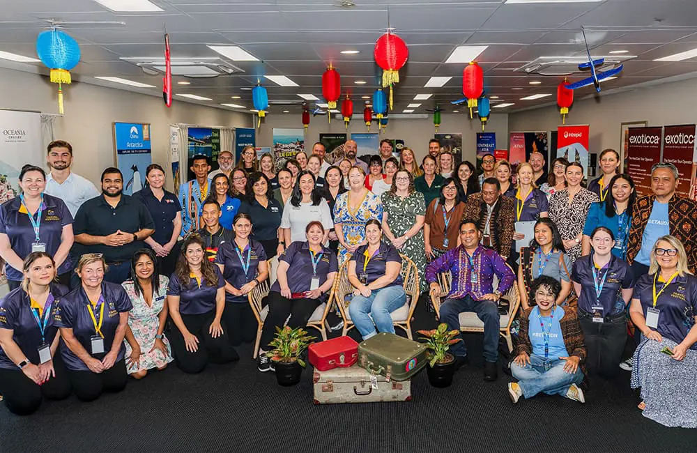 TravelManagers & Helloworld agents join forces for "biggest & most successful" Darwin Travel Festival 2025 1 Darwin Travel Festival 2025 group of suppliers and hosts at Novotel Darwin Airport.
