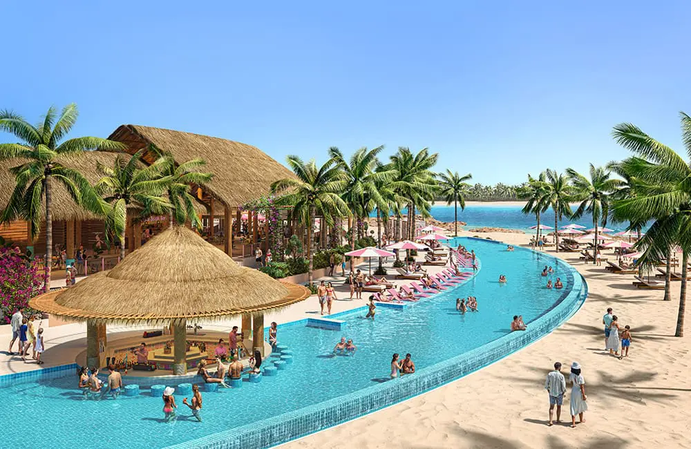 Playa time: Royal Caribbean reveals sneak peek of Perfect Day Mexico ahead of 2027 debut 4 Artist's impression of Costa Beach Club at Perfect Day Mexico. Image: RCI