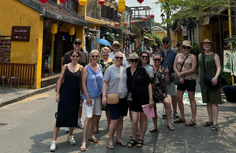 Making travel matter: Adventure World hosts CT Partners & Phil Hoffmann Travel on separate famils in Asia 3 Adventure World famil group in Hoi An Old Quarter in Vietnam.