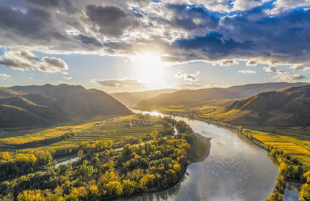Current affairs: Trafalgar charts a new course for Europe river cruising in 2026 – and agents get first dibs 3 Wachau Valley on the Danube River in Austria with sunny sky. Image: Getty
