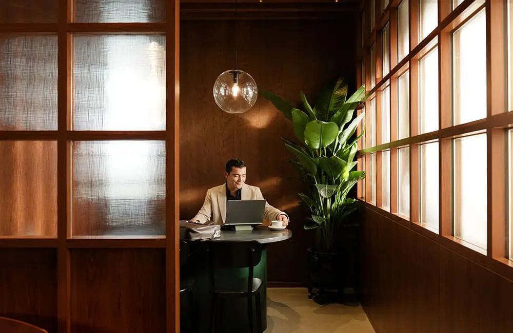 First look: Cathay Pacific reopens fan-favourite The Bridge first & business lounge at HKIA 2 Seating options at The Bridge at HKIA lounge.
