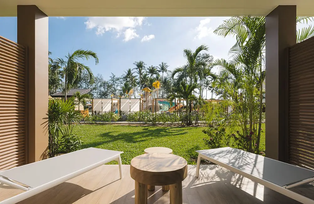 Club Med debuts first dedicated family space in APAC region at this holiday hotspot 4 Club Med Phuket Family Oasis room ground floor terrace.
