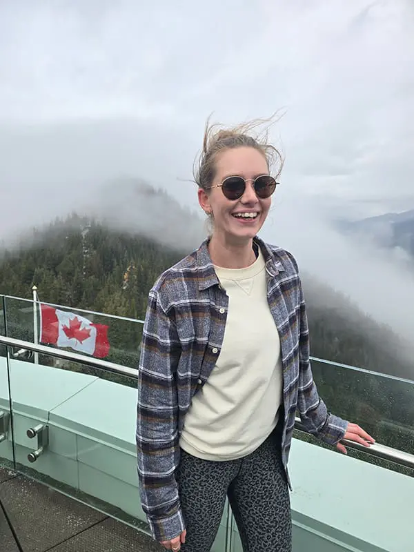 Why Canada is the ultimate bang-for-your-buck international destination for Aussies in 2025: 7 agent tips inside! 4 Samantha Lang from Main Beach Travel is swept away by nature at lookout in Canada.