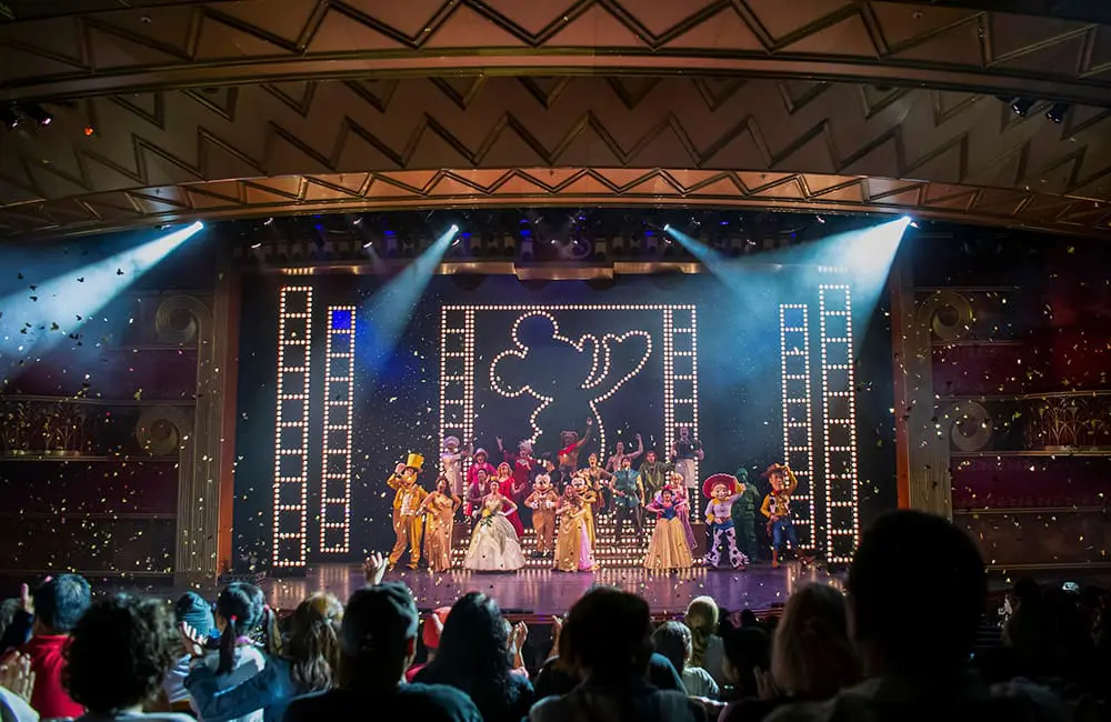 Disney Destinations International’s Andrea Robinson: Why Disney Cruise Line is not just for kids 3 The Golden Mickeys stage show on Disney Wonder. Image: ©Disney