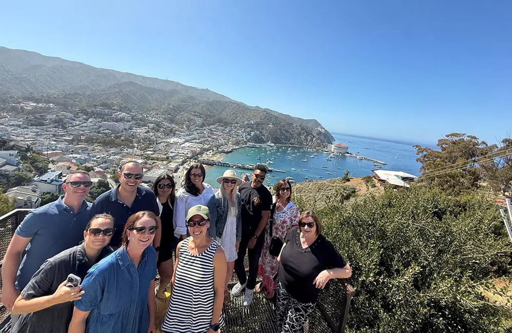 LA Tourism & Infinity Holidays launch new incentive after Aussie agents return from co-hosted fam 1 LA Tourism x Infinity Holidays famil group at Catalina Island.