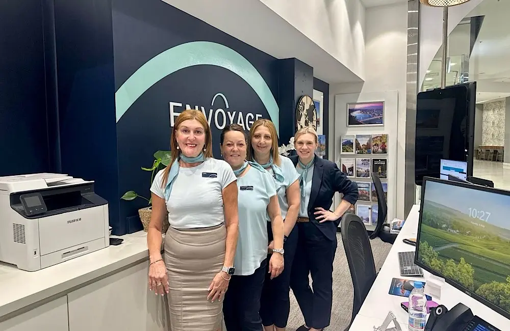Envoyage opens three new Sydney stores as agents report early uplift 4 The team at Envoyage Ryde welcomes clients from their newly rebranded store.