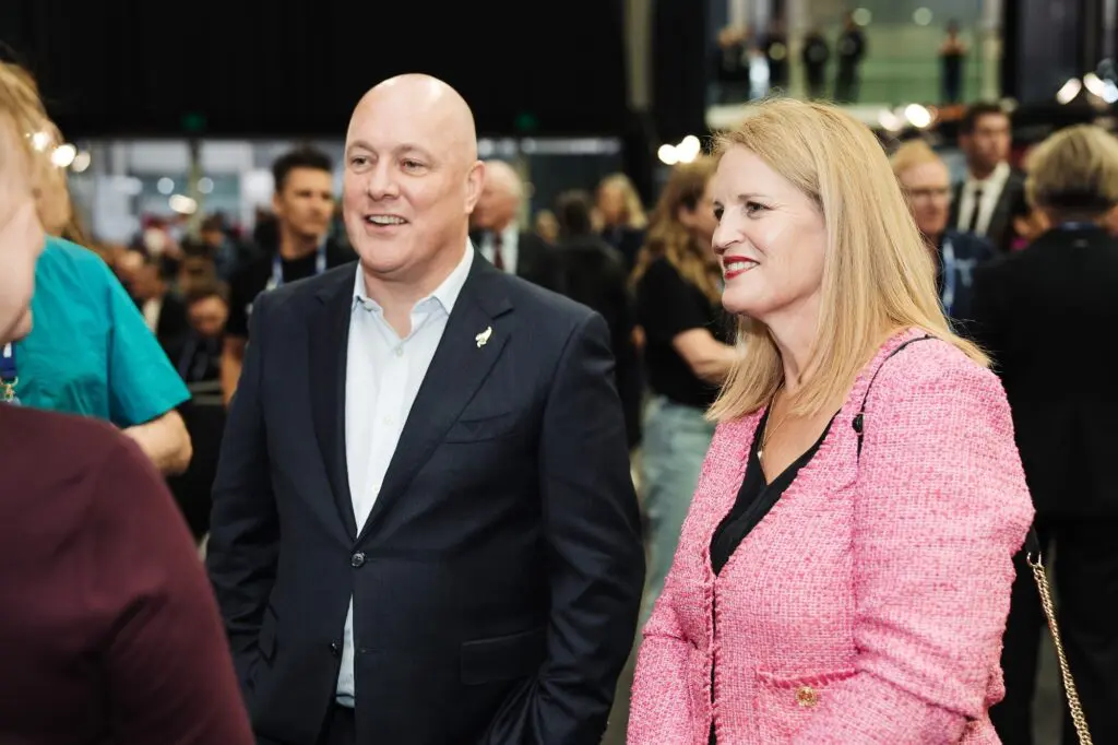 Tourism Industry Aotearoa CEO Rebecca Ingram interview: 3 major trends shaping New Zealand tourism 6 NZ PM Christopher Luxon (left) and Minister for Tourism and Hospitality, Louise Upston at Trenz 2025.