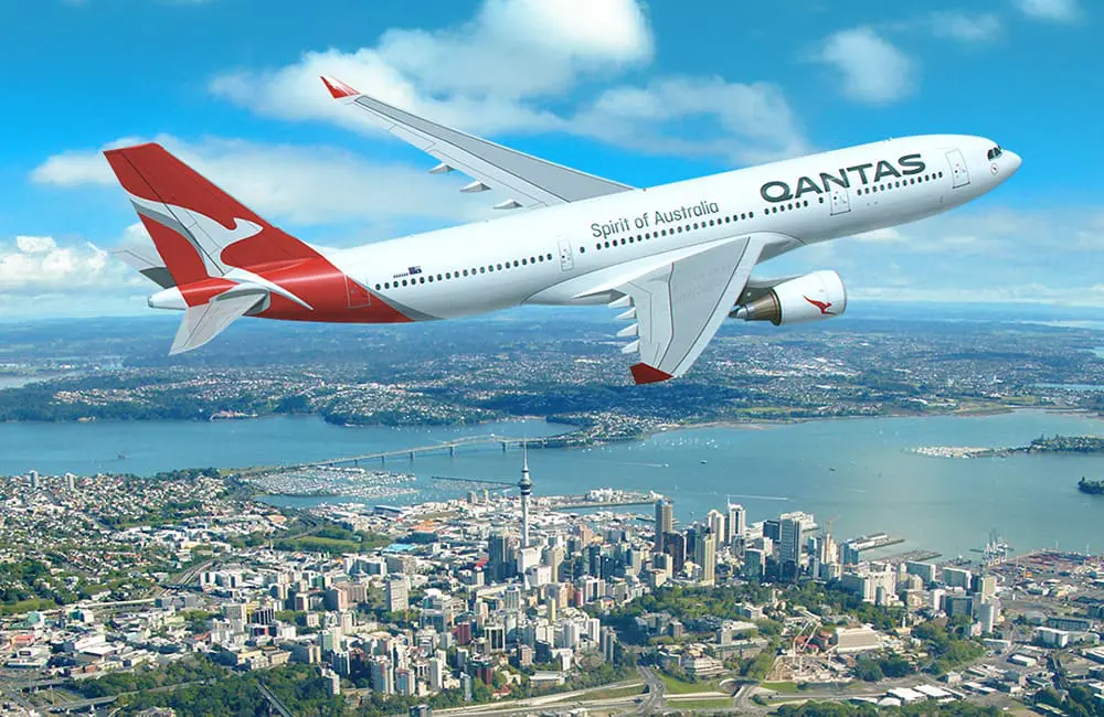 Qantas confirms 2 new international routes will return in 2025; drops Australia-wide sale 1 Qantas A330 flyover Auckland.