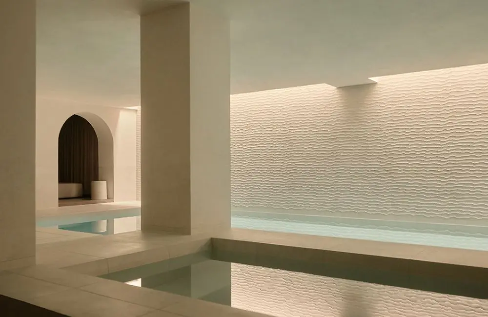 A decade in the making: Rosewood Amsterdam opens its doors in historic Palace of Justice 4 The indoor pool at Rosewood Amsterdam