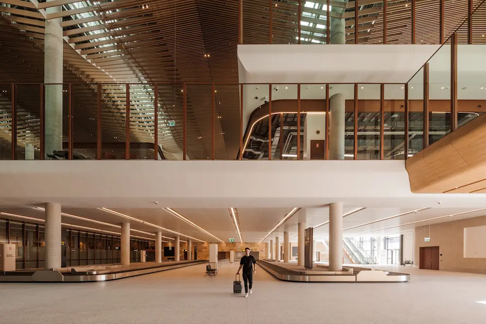 Western Sydney Airport unveils terminal, hitting major milestone on path to opening 6 WSI interior. (Image by Trevor Mein)